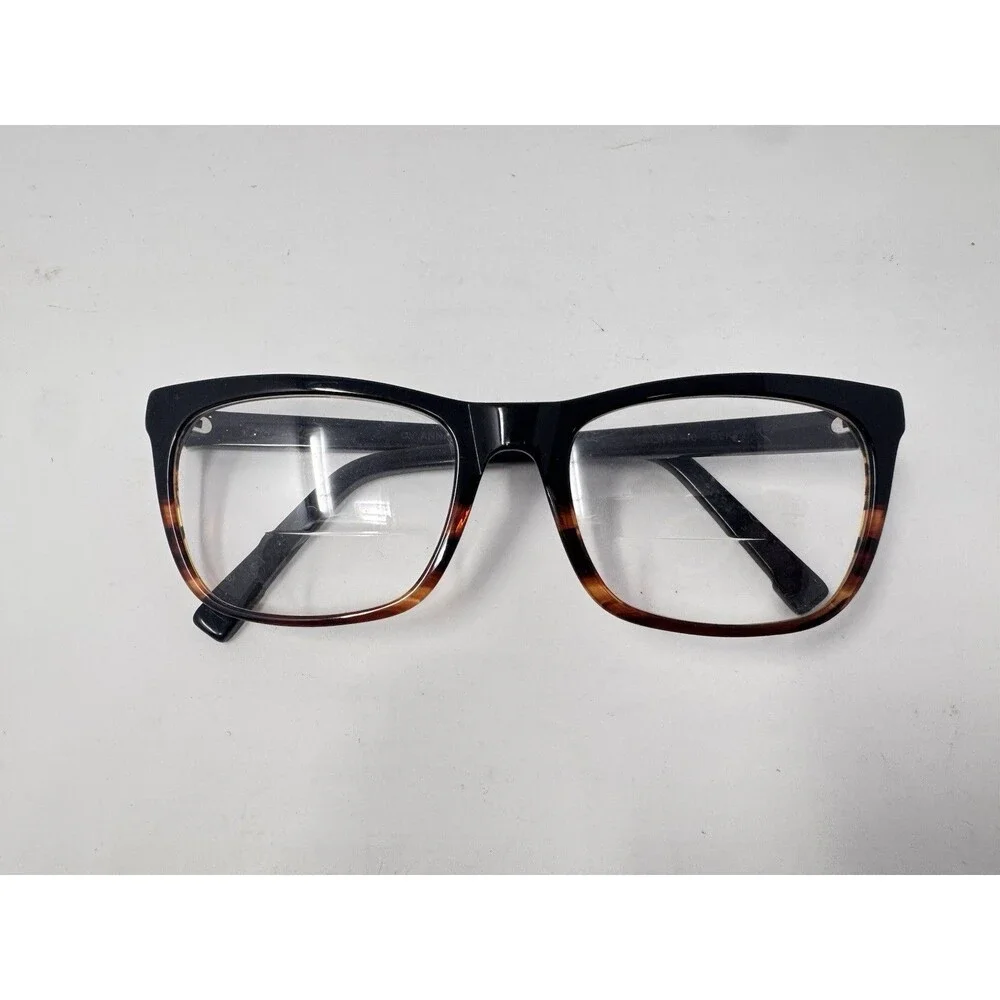Christian Siriano Anna Square Eyeglass Frames Only Black Tortoise 54-19-140
